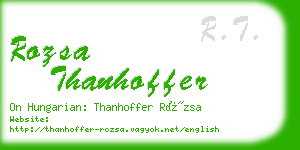 rozsa thanhoffer business card